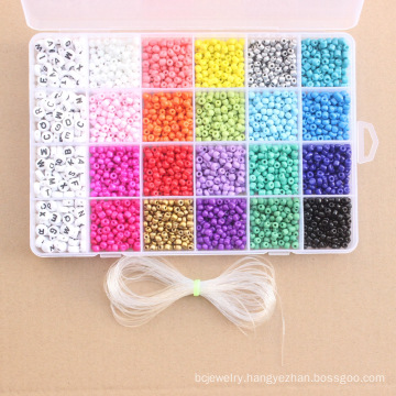 Shangjie OEM Customized 24 grid beads for diy jewerely Crystal Jewelry Making Kit glass seed beads